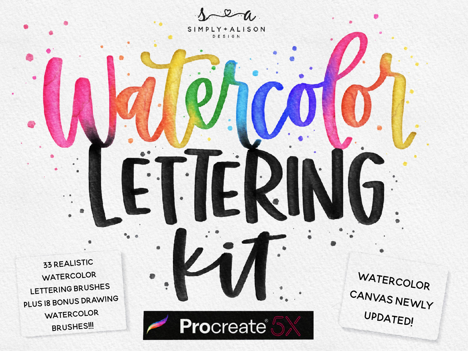 Realistic Watercolor Lettering Brushes – Simplyalisonwagner